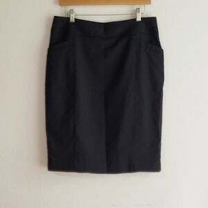 Pendleton Wool Blend Black Pencil Skirt With Pockets Size 12 Petite
